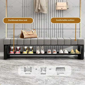 Banc de rangement pour chaussures Oslo Compact Nordic Organisateur de pantoufles mince et peu encombrant pour chambres et salons modernes - Product Image 3