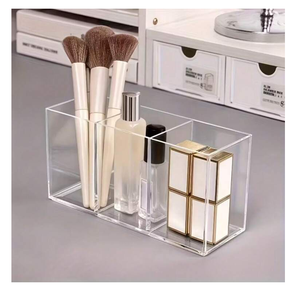 Portalápices acrílico con múltiples compartimentos para lápices, bolígrafos, tijeras y borradores, caja de almacenamiento de papelería para uso en oficina y escuela. - Product Image 3