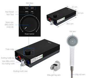 Chauffe-eau électrique domestique instantané en plastique LED étanche IPX6 de haute qualité 4000W à commande tactile – Offre spéciale - Product Image 5