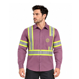 Chemises de travail haute visibilité EAZWEARS pour hommes, fabricant d'articles de sécurité, vêtements personnalisés sur commande, chantier de construction, uniforme privé, export. - Product Image 3