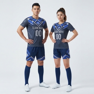 ชุดเสื้อฟุตบอลพรีเมียมแบบกำหนดเอง กางเกงขาสั้น ชุดทีมฟุตบอล โพลีเอสเตอร์ 100% พิมพ์ลายแบบซับลิเมชั่น เป็นมิตรกับสิ่งแวดล้อม แห้งเร็ว ระบายอากาศได้ดี - Product Image 4