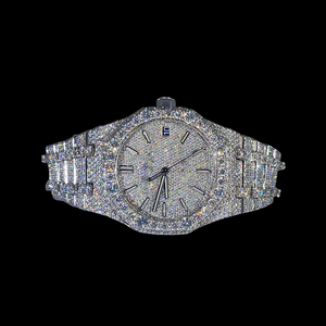 Reloj Mecánico de Acero Inoxidable para Hombre, con Diamantes de Imitación, Cristal VVS Moissanite, Resistente al Agua 3BAR, Superventas - Product Image 2