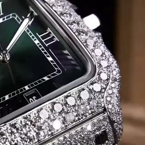 Fully <b>Iced</b> <b>Out</b> Green Dial Moissanite Diamond Studded <b>Watch</b> for Men Rapper Jewelry 41MM Automatic Movement <b>Watch</b> HipHop <b>Watch</b> - Product Image 6