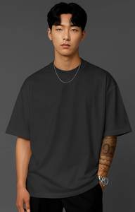 Camiseta de hombre oversize de corte holgado con hombros caídos, manga corta, de algodón, estilo casual y streetwear - Product Image 5