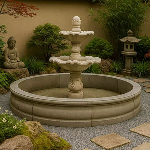 Fuente de Lujo para Hotel o Villa, Tallada a Mano en Mármol Natural, Diseño Moderno, Duradera, Ecológica, Resistente al Fuego y al Agua - Product Image 1