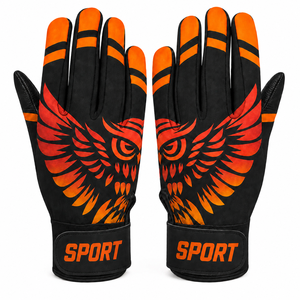 Guantes de Bateo de Béisbol de Cuero con Logotipo Personalizado al por Mayor, Novedad 2026, Diseño Transpirable de Búho, Antideslizantes, para Adultos - Product Image 1