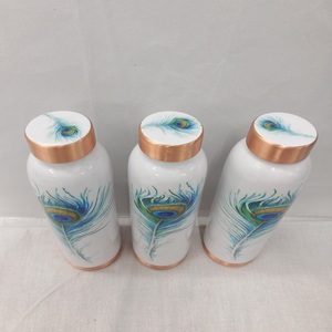 Stylish <b>copper</b> water <b>bottle</b> with smooth finish ideal for <b>drinking</b> water promotes healthy living for daily home and travel - Product Image 2