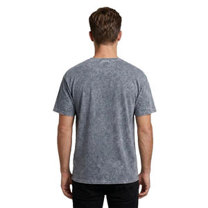 T-shirt vintage pour homme en coton 100% de qualité supérieure, lavé à l'acide, à manches courtes, avec broderie personnalisée - Product Image 2