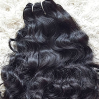Extensions de cheveux humains ondulés, double trame machine, pointes super double drawn, pour tissage, 34 pouces, 100g