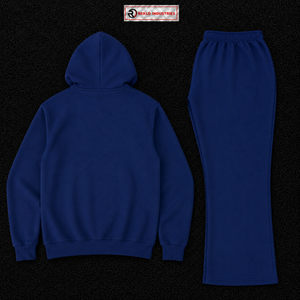 Ensemble de survêtement bleu à capuche pour homme en coton, coupe longue, décontracté, pour l'automne, avec motif imprimé sur le devant, sweat-shirt à capuche décontracté - Product Image 6