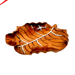 Cuencos de Lujo para Servir Alimentos, Diseño de Hoja en Madera de Calidad Superior, Aspecto Atractivo, Tradicionales, para Hogar, Hotel y Cocina - Product Image 1