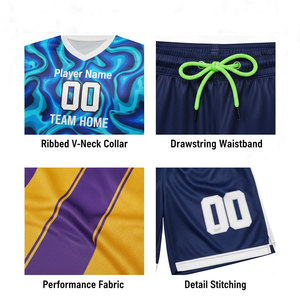 Uniforme de Fútbol Unisex Personalizado, Nuevo Diseño, Conjunto de Equipo Personalizado, 100% Poliéster, Impresión por Sublimación Completa, Apliques, Protección UV - Product Image 5