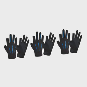 Gants en nylon doux pour la peau pour adultes, mitaines à deux doigts exposés de couleur unie, gants de sport d'extérieur pour adolescents, gants à doigts complets compatibles avec les écrans tactiles - Product Image 2