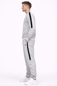 Conjunto Deportivo Premium para Hombre, Sudadera y Pantalones Deportivos Gris Claro, Tejido de Mezcla de Algodón Suave y Transpirable para una Comodidad Superior Durante Todo el Día - Product Image 2