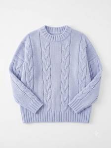Custom Men Cable Knit Half Zip <b>Sweater</b> Heavyweight Quarter Zip Chunky Knit Pullover Stand Collar Light Winter Apparel - Product Image 5