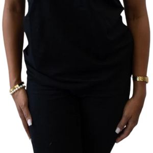 T-shirt AKA Black Doctoredd It pour femme, avec logo en chenille, en coton de qualité supérieure, décontracté, élégant, à porter au quotidien - Product Image 6