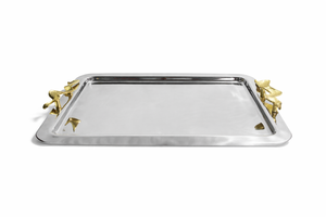 Contemporary Round Metal Marble & Wood Eco-Friendly <b>Disposable</b> Serving Tray for Party and Home Decor - Product Image 5