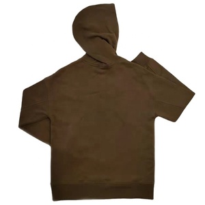 Sweat-shirt à capuche marron pour femme, pull à manches régulières, style décontracté streetwear, personnalisable OEM - Product Image 3