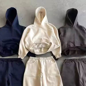 ชุดเซ็ตฮู้ดดี้และกางเกงวอร์มขาบานประดับเพชรเทียม ซิปแบบดิสเทรส ไซส์พลัส น้ำหนักเบา สไตล์สตรีทแวร์ ล้างสีแบบแอซิดวอช สำหรับผู้ชาย - Product Image 6