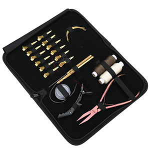 Kit de Herramientas para Extensiones de Cabello, Color Oro Rosa, Alicates para Extensiones de Cabello Antideslizantes, Clips Dorados para Salón, Agujas para Tejidos a Mano, Caja Transparente para Micro Anillos - Product Image 1