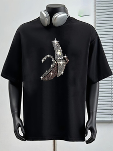 <b>Ladies</b> Stone Detail Tee Shirt Casual Short Sleeve Elegant Fashion Womens <b>Top</b> - Product Image 1