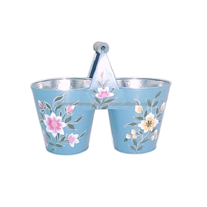 Lot de 3 jardinières au design de luxe en métal de haute qualité avec 3 supports pour la maison, le jardin et le restaurant, accessoires de plantes florales - Product Image 5