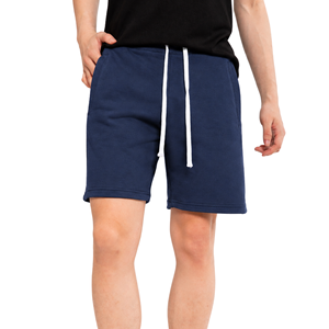 Shorts Bermuda Gris pour Hommes avec Cordon de Serrage Blanc, Taille Élastique, Shorts en Coton Casual - Product Image 2
