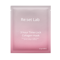 Mascarilla de Colágeno Hidrogel |   Mascarilla Facial de 3 Horas con Cambio de Color |   Parche Reafirmante, Hidratante y Antiarrugas |   Tamaño de viaje |   Fragancia de Rosa |
