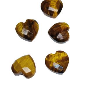 Natural <b>Tiger</b> <b>Eye</b> Faceted Hand Carved Heart Shape Gemstone Beads 10mm <b>Tiger</b> <b>Eye</b> Loose Carving Briolette Bead For Jewelry Making - Product Image 2