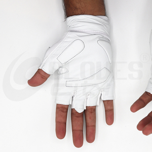 Custom Designed Leather Gym Fitness <b>Gloves</b> with Non-Slip Adjustable Wrist Strap for <b>Weight</b> Lifting & Body Building- - Product Image 4