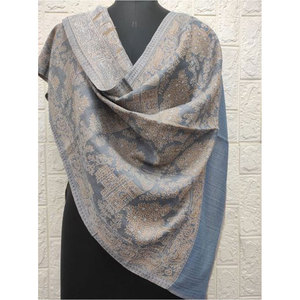 Luxury Fine <b>Wool</b> Zari Tree Cutting Jaal Stole for Women Premium Soft Warm Shawl 70x200cms Elegant Designer <b>Wrap</b> Ready Stock - Product Image 2