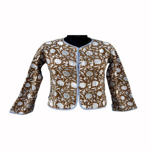 Chaqueta Acolchada de Algodón con Estampado Indio Premium 2026, Chaqueta Reversible con Estampado Floral Bohemio, Chaqueta Corta de Invierno para Mujer - Product Image 2