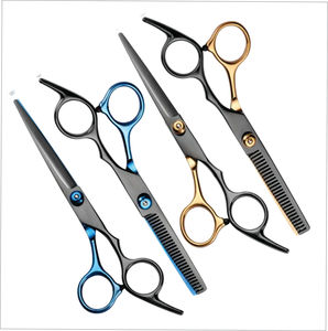 Juego de Tijeras Profesionales de Acero Inoxidable para Salón de Belleza y Barbería con Tornillo de Diamante y Tijeras de Entresacar de Alta Dureza de 6 Pulgadas - Product Image 5