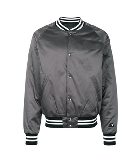 Veste universitaire personnalisée en toile satinée pour homme, grande taille, avec logo frontal uni, coupe-vent et respirante, vente en gros – Offre Spéciale - Product Image 2