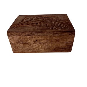 Low Cost Wooden Gift Storage <b>Box</b> for Jewelry, Rings, Earrings and Small <b>Treasures</b> with Elegant Rustic Design for Home - Product Image 2
