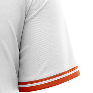 Custom Sublimated Unisex Adult <b>Soccer</b> Jersey Crew Neck Short Sleeve Lightweight 100% Polyester Color Blocked Red White Front - Product Image 3