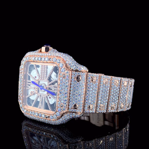 Royal Eclipse Moissanite Diamond Watch for Men Elegant Premium Analog Design Galaxy Mirage Moissanite Diamond Wrist Watch - Product Image 3