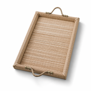 Handmade Bamboo Serving <b>Tray</b> with Handles Rectangular Bamboo <b>Breakfast</b> Tea <b>Tray</b> for Home Kitchen Hotel Use - Product Image 3