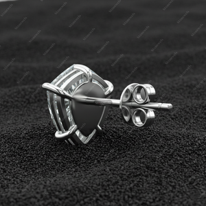 Minimalist Solitaire Kite Cut Diamond Push Back Earring - Product Image 3