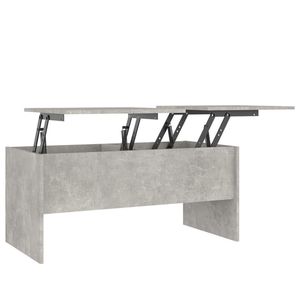 Table basse en bois d'ingénierie gris béton 40.2 po x 19.9 po x 18.3 po - Product Image 2