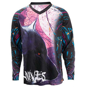 Jersey de Carreras Personalizado para Motocross, Impresión por Sublimación de Calidad Adorable, Transpirable, Resistente al Viento, % Poliéster, Ropa para Carreras de Autos - Product Image 1