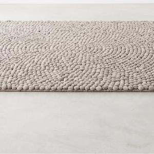 Alfombra Moderna Antideslizante de Lana Texturizada Beige Tejida a Mano de Primera Calidad, con Base de Lona de Algodón, para Sala de Estar - Product Image 5