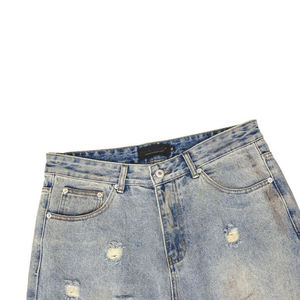 กางเกงยีนส์เดนิมทรงตรงสไตล์วินเทจคุณภาพพรีเมียมสุดฮิต แต่งกระเป๋าหลายช่อง ลุคสตรีทแวร์ลำลอง ทรงหลวม - Product Image 4