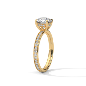 แหวนเพชรทองคำ 14K เพชรเพาะเลี้ยงในห้องปฏิบัติการ แหวนทองคำแท้ 18K สำหรับผู้หญิง สไตล์คลาสสิก รับรองโดย IGI แหวนหมั้น แหวนวันครบรอบ - Product Image 5