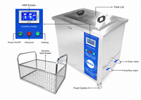 Pencuci Ultrasonik Industri Baru 88L 3000W dengan Pemanas, Mesin Pembersih & Penghilang Lemak Daya Tinggi untuk Bagian Logam