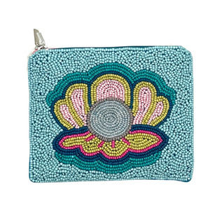 Bolso de mano de lujo floral hecho a mano con cuentas, cartera de noche bordada con cuentas de semillas, para fiesta, boda, diseñador, moda de lujo, venta al por mayor - Product Image 1