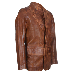Men's High Quality Fashionable <b>Leather</b> <b>Jacket</b> Stand Collar Front Logo Winter Waterproof Breathable New Arrival - Product Image 5