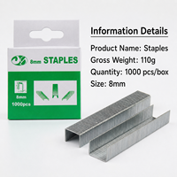 Clous et agrafes pneumatiques de 0,8 mm en acier pour charpenterie, rénovation et aménagement intérieur, agrafes de type porte, en U et en T