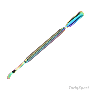 Pousse-cuticules professionnel double embout en acier inoxydable de haute qualité, outil de nettoyage en forme de cuillère, logo personnalisé, ensemble réutilisable pour manucure - Product Image 4