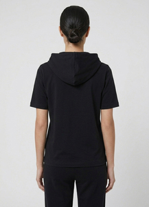 T-shirt à capuche à manches courtes de haute qualité pour femme, idéal pour l'entraînement et le fitness, hauts à capuche pour femmes, pull-over, t-shirts à capuche pour femmes - Product Image 2